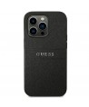 Guess Saffiano Strap Case for iPhone 14 Pro - Black