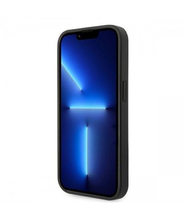 Guess Saffiano Strap Case for iPhone 14 Pro - Black