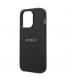Guess Saffiano Strap Case for iPhone 14 Pro - Black