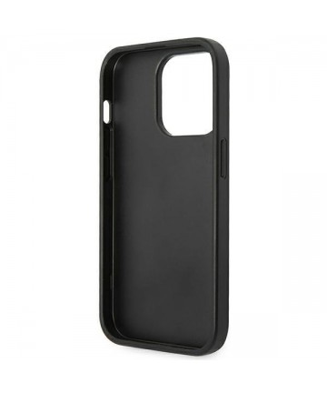 Guess Saffiano Strap Case for iPhone 14 Pro - Black