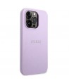 Guess Saffiano Strap Case for iPhone 14 Pro - Purple