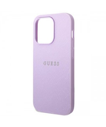 Guess Saffiano Strap Case for iPhone 14 Pro - Purple