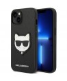 Karl Lagerfeld Saffiano Choupette Head Patch Case for iPhone 14 Plus - Black