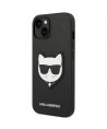 Karl Lagerfeld Saffiano Choupette Head Patch Case for iPhone 14 Plus - Black