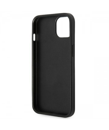 Karl Lagerfeld Saffiano Choupette Head Patch Case for iPhone 14 Plus - Black