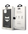 Karl Lagerfeld Saffiano Choupette Head Patch Case for iPhone 14 Plus - Black