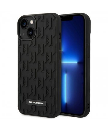 Karl Lagerfeld 3D Monogram Case for iPhone 14 Plus - Black