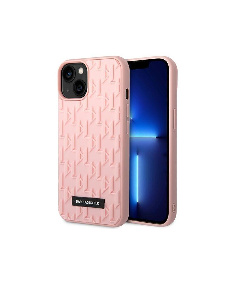 Karl Lagerfeld 3D Monogram Case for iPhone 14 Plus - Pink