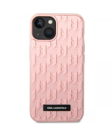 Karl Lagerfeld 3D Monogram Case for iPhone 14 Plus - Pink