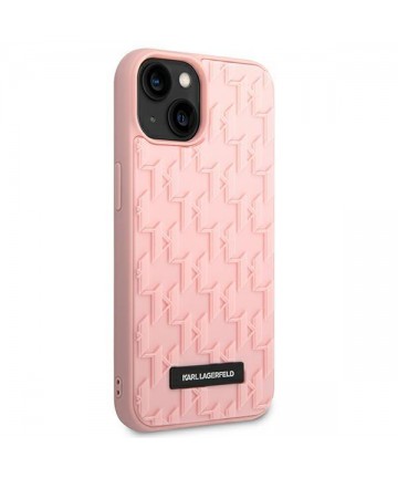Karl Lagerfeld 3D Monogram Case for iPhone 14 Plus - Pink