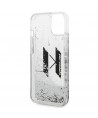 Karl Lagerfeld Liquid Glitter Big KL case for iPhone 14 - silver