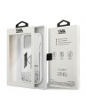 Karl Lagerfeld Liquid Glitter Big KL case for iPhone 14 Pro - silver