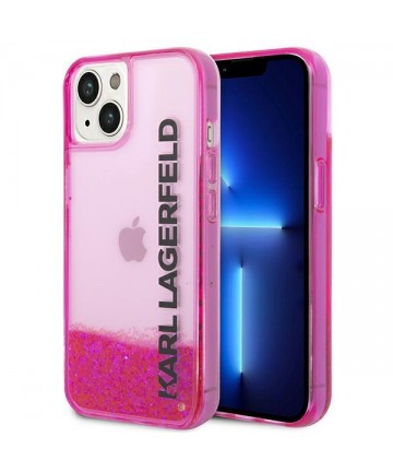 Karl Lagerfeld Liquid Glitter Elong Case for iPhone 14 Plus - Pink