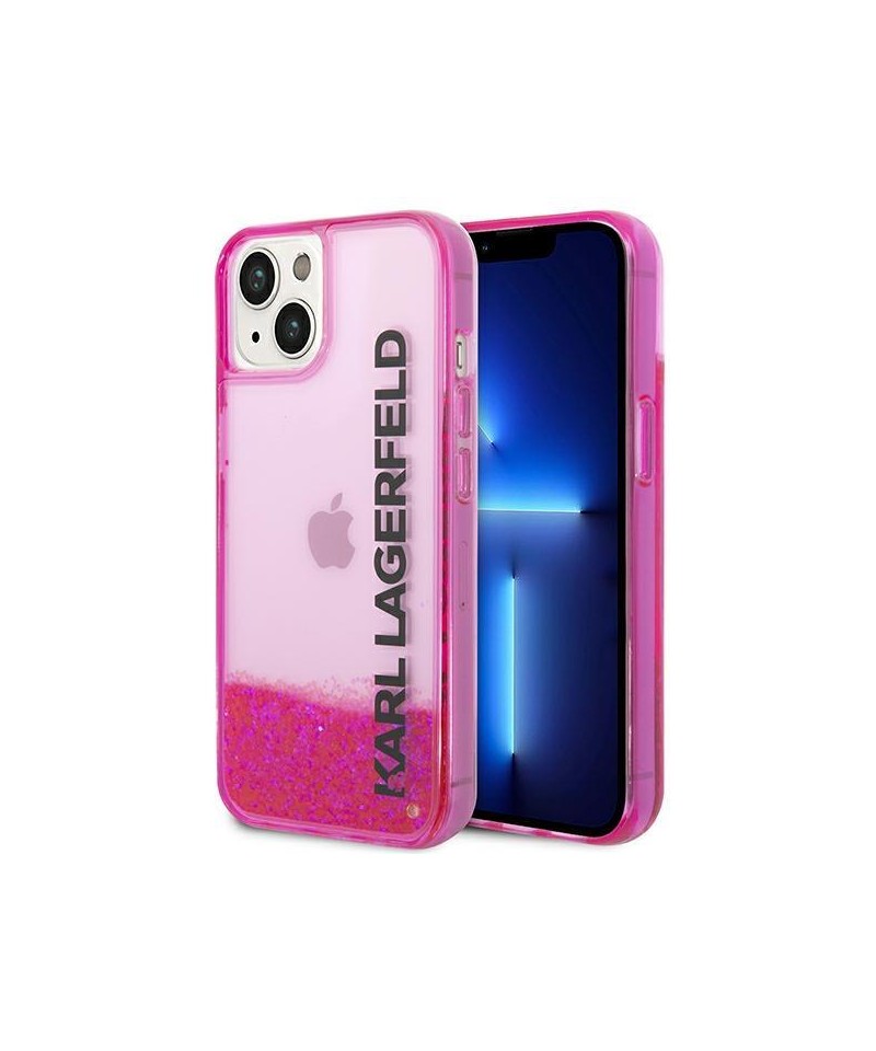 Karl Lagerfeld Liquid Glitter Elong Case for iPhone 14 Plus - Pink