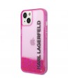 Karl Lagerfeld Liquid Glitter Elong Case for iPhone 14 Plus - Pink