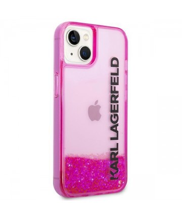 Karl Lagerfeld Liquid Glitter Elong Case for iPhone 14 Plus - Pink