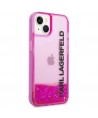 Karl Lagerfeld Liquid Glitter Elong Case for iPhone 14 Plus - Pink