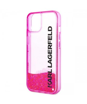 Karl Lagerfeld Liquid Glitter Elong Case for iPhone 14 Plus - Pink