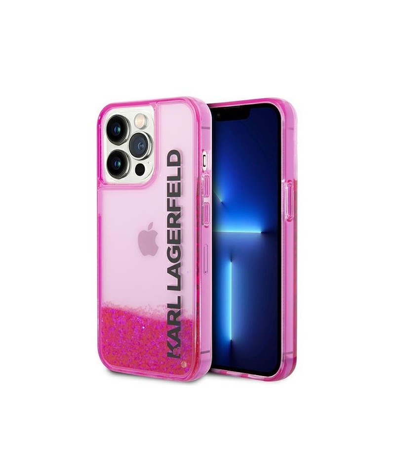 Karl Lagerfeld Liquid Glitter Elong Case for iPhone 14 Pro - Pink