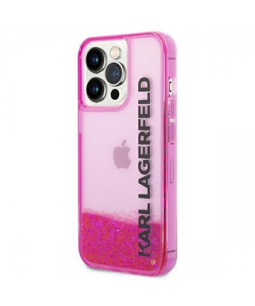 Karl Lagerfeld Liquid Glitter Elong Case for iPhone 14 Pro - Pink