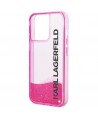 Karl Lagerfeld Liquid Glitter Elong Case for iPhone 14 Pro - Pink