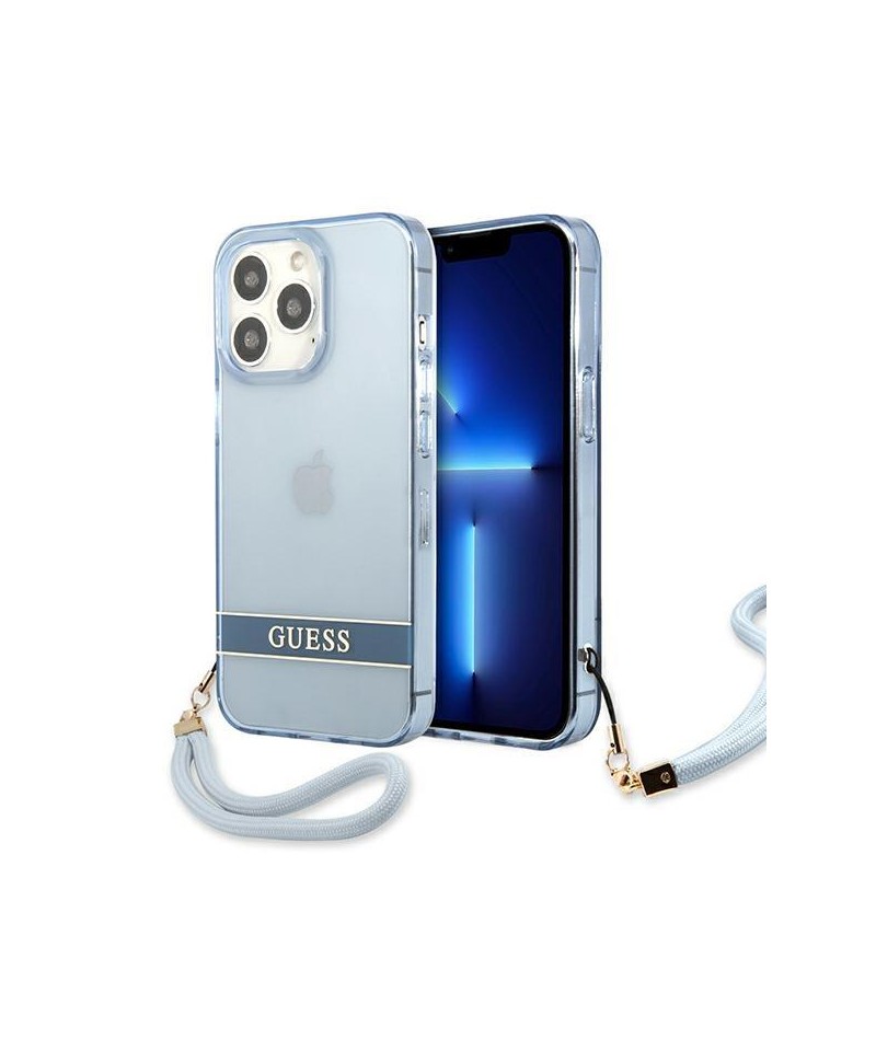Guess GUHCP13LHTSGSB iPhone 13 Pro / 13 6,1 "blue / blue hardcase Translucent Stap