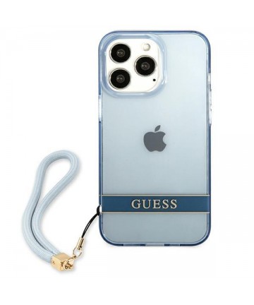 Guess GUHCP13LHTSGSB iPhone 13 Pro / 13 6,1 "blue / blue hardcase Translucent Stap