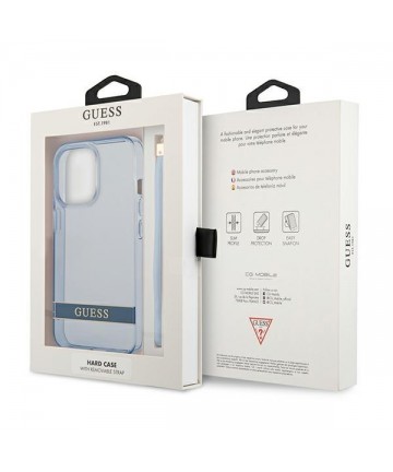 Guess GUHCP13LHTSGSB iPhone 13 Pro / 13 6,1 "blue / blue hardcase Translucent Stap