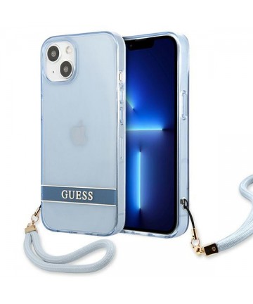 Guess GUHCP13MHTSGSB iPhone 13 6.1 "blue / blue hardcase Translucent Stap