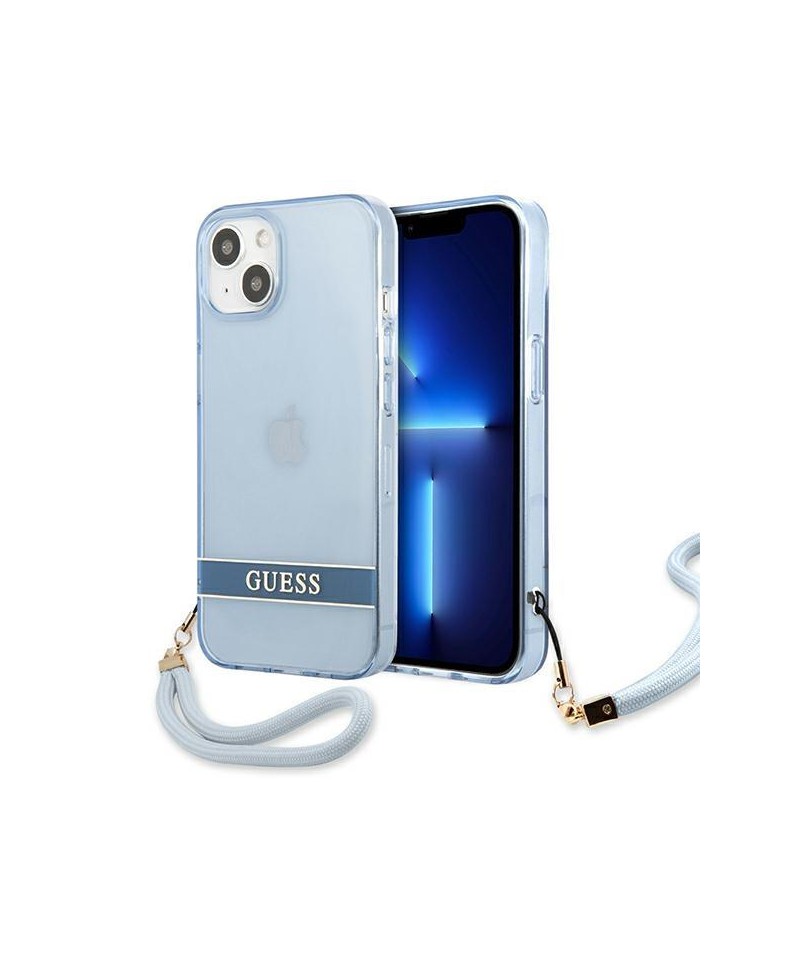 Guess GUHCP13MHTSGSB iPhone 13 6.1 "blue / blue hardcase Translucent Stap