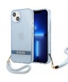 Guess GUHCP13MHTSGSB iPhone 13 6.1 "blue / blue hardcase Translucent Stap