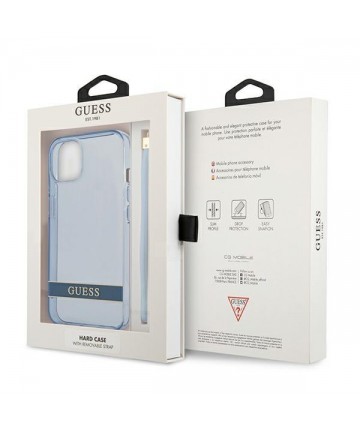 Guess GUHCP13MHTSGSB iPhone 13 6.1 "blue / blue hardcase Translucent Stap