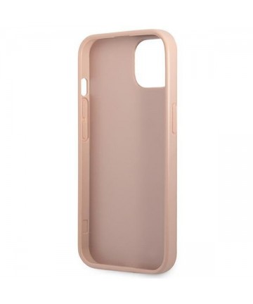 Guess GUHCP13MPSATPP iPhone 13 6.1 "pink / pink hardcase SaffianoTriangle Logo Cardslot