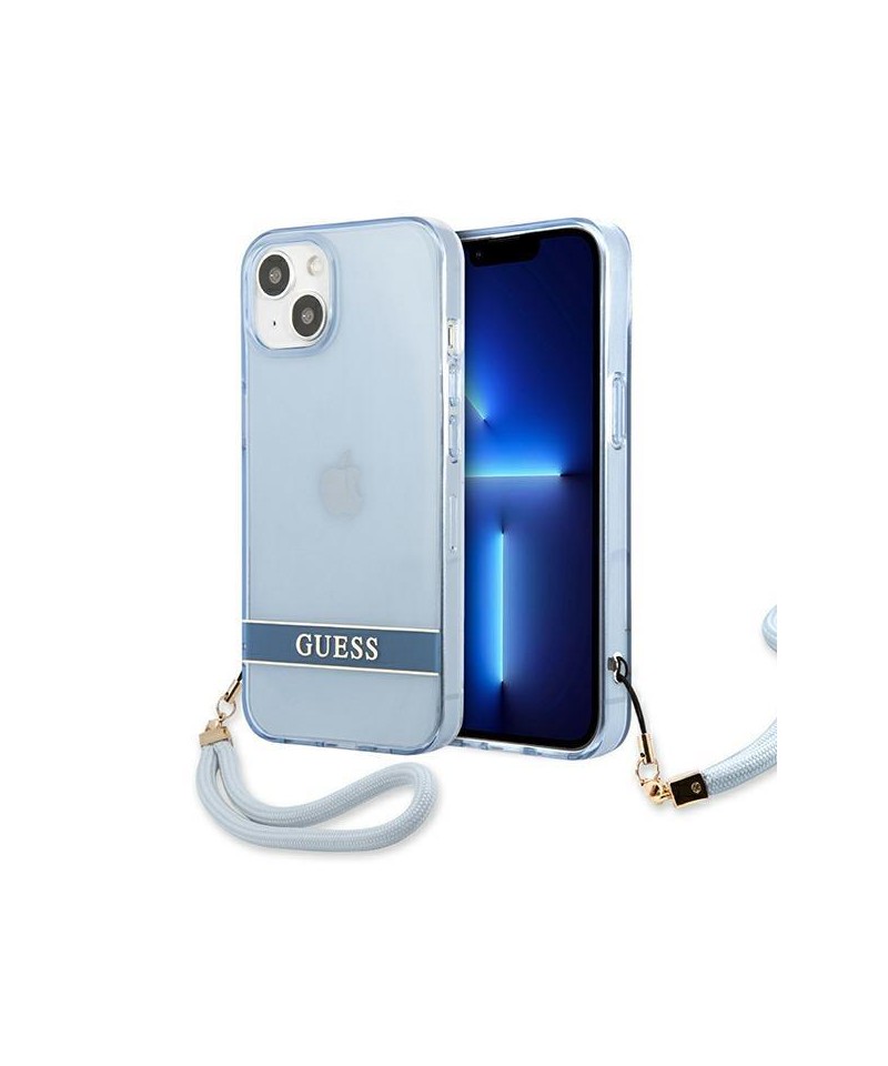 Guess GUHCP13SHTSGSB iPhone 13 mini 5,4 "blue / blue hardcase Translucent Stap