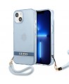 Guess GUHCP13SHTSGSB iPhone 13 mini 5,4 "blue / blue hardcase Translucent Stap