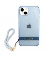 Guess GUHCP13SHTSGSB iPhone 13 mini 5,4 "blue / blue hardcase Translucent Stap