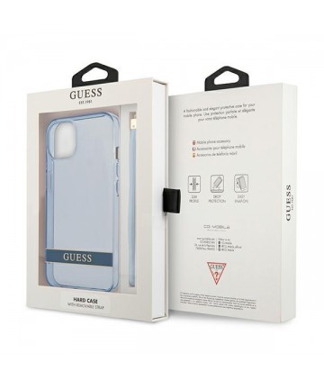 Guess GUHCP13SHTSGSB iPhone 13 mini 5,4 "blue / blue hardcase Translucent Stap