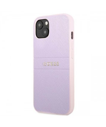 Guess GUHCP13SPSASBPU iPhone 13 mini 5,4 "purple / purple Saffiano Hot Stamp & Metal Logo