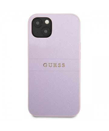 Guess GUHCP13SPSASBPU iPhone 13 mini 5,4 "purple / purple Saffiano Hot Stamp & Metal Logo