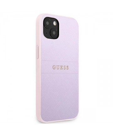 Guess GUHCP13SPSASBPU iPhone 13 mini 5,4 "purple / purple Saffiano Hot Stamp & Metal Logo
