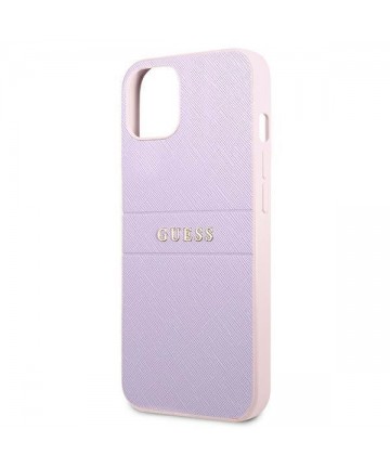 Guess GUHCP13SPSASBPU iPhone 13 mini 5,4 "purple / purple Saffiano Hot Stamp & Metal Logo