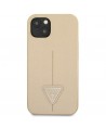Guess GUHCP13SPSATLE iPhone 13 mini 5,4 "beige / beige hardcase SaffianoTriangle Logo