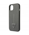 Guess GUHCP13SPSATLG iPhone 13 mini 5,4 "silver / silver hardcase SaffianoTriangle Logo