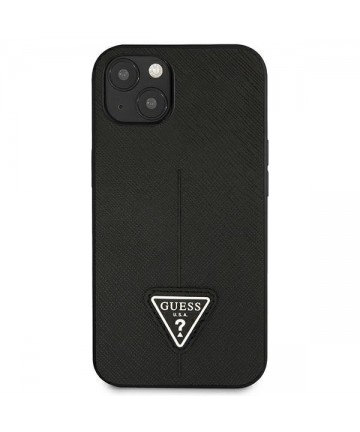 Guess GUHCP13SPSATLK iPhone 13 mini 5,4 "black / black hardcase SaffianoTriangle Logo