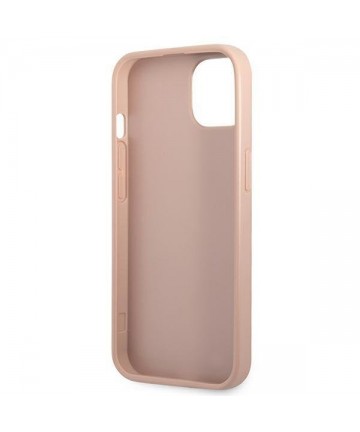 Guess GUHCP13SPSATPP iPhone 13 mini 5,4 "pink / pink hardcase SaffianoTriangle Logo Cardslot