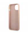 Guess GUHCP13SPSATPP iPhone 13 mini 5,4 "pink / pink hardcase SaffianoTriangle Logo Cardslot