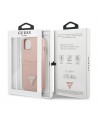 Guess GUHCP13SPSATPP iPhone 13 mini 5,4 "pink / pink hardcase SaffianoTriangle Logo Cardslot
