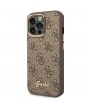 Guess GUHCP14LHG4SHW iPhone 14 Pro 6.1 "brown / brown hard case 4G Vintage Gold Logo
