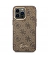 Guess GUHCP14LHG4SHW iPhone 14 Pro 6.1 "brown / brown hard case 4G Vintage Gold Logo