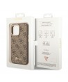 Guess GUHCP14LHG4SHW iPhone 14 Pro 6.1 "brown / brown hard case 4G Vintage Gold Logo